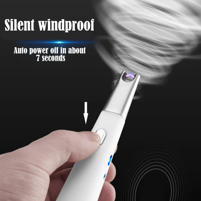 Металлическая дуговая Электронная зажигалка с зарядкой от USB плазменная