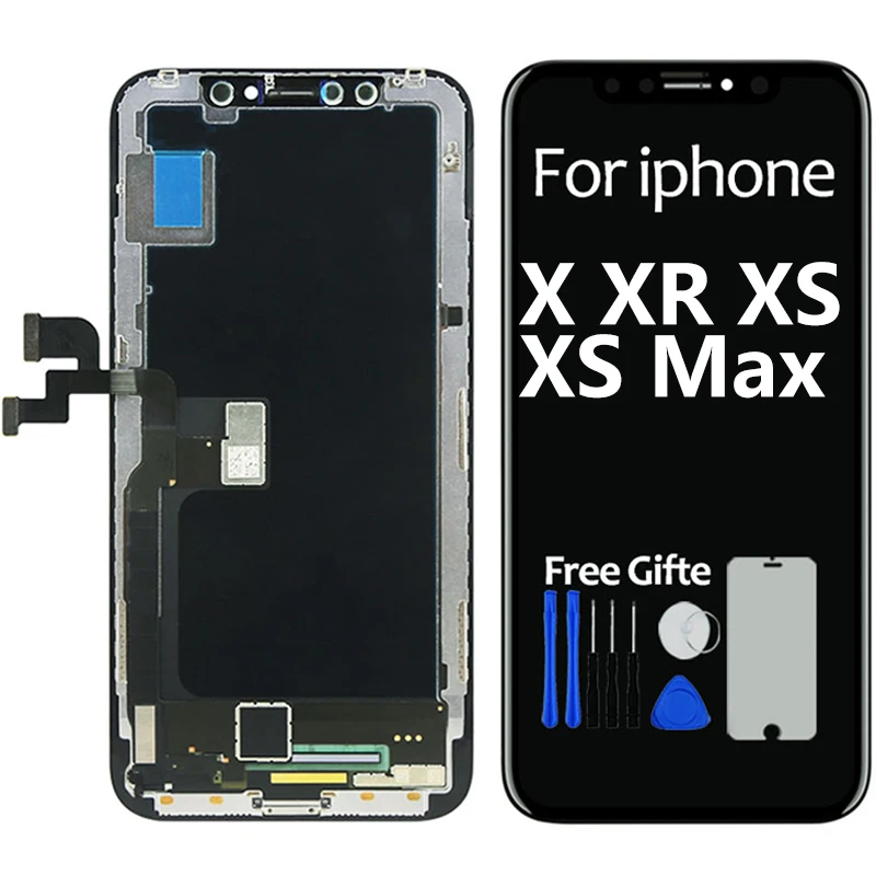 Для iPhone X XR XS Max ЖК-экран дисплей Замена с 3D сенсорный дигитайзер сборка OLED/incell