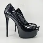 Туфли-лодочки женские на платформе, с открытым носком, большие размеры 44 46 48 50 52