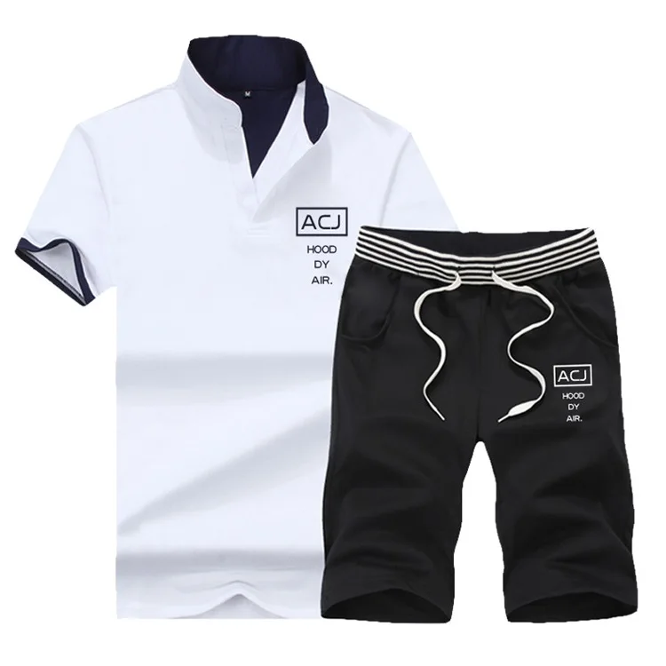 

Tracksuit Man Sets Pants Summer New Men's Cropped T Shirt Shorts Casual Suits Sportswear Mens Clothing Male Sweatshirt 2021
