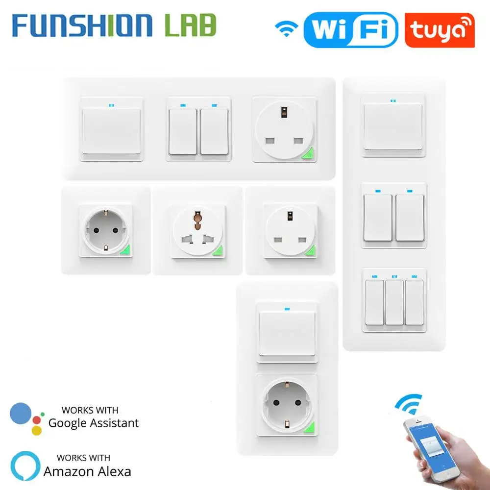

Настенный выключатель Funshion с поддержкой Wi-Fi и Alexa и Google Home