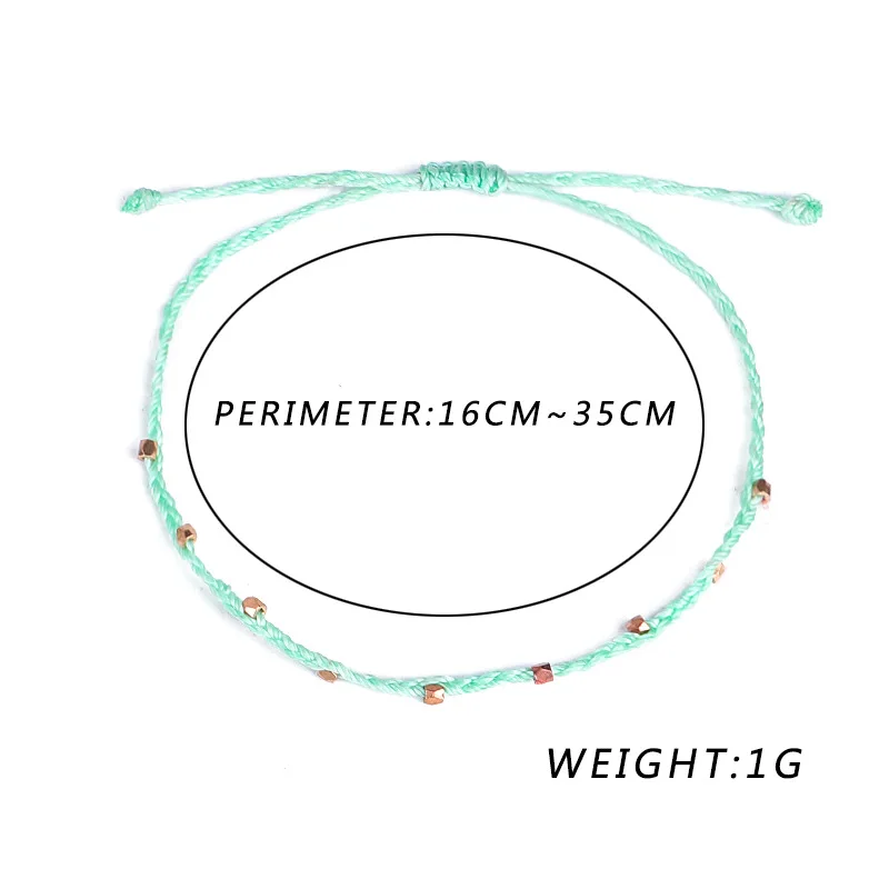 Браслет на ногу женский Плетеный регулируемый ювелирный украшение в богемном