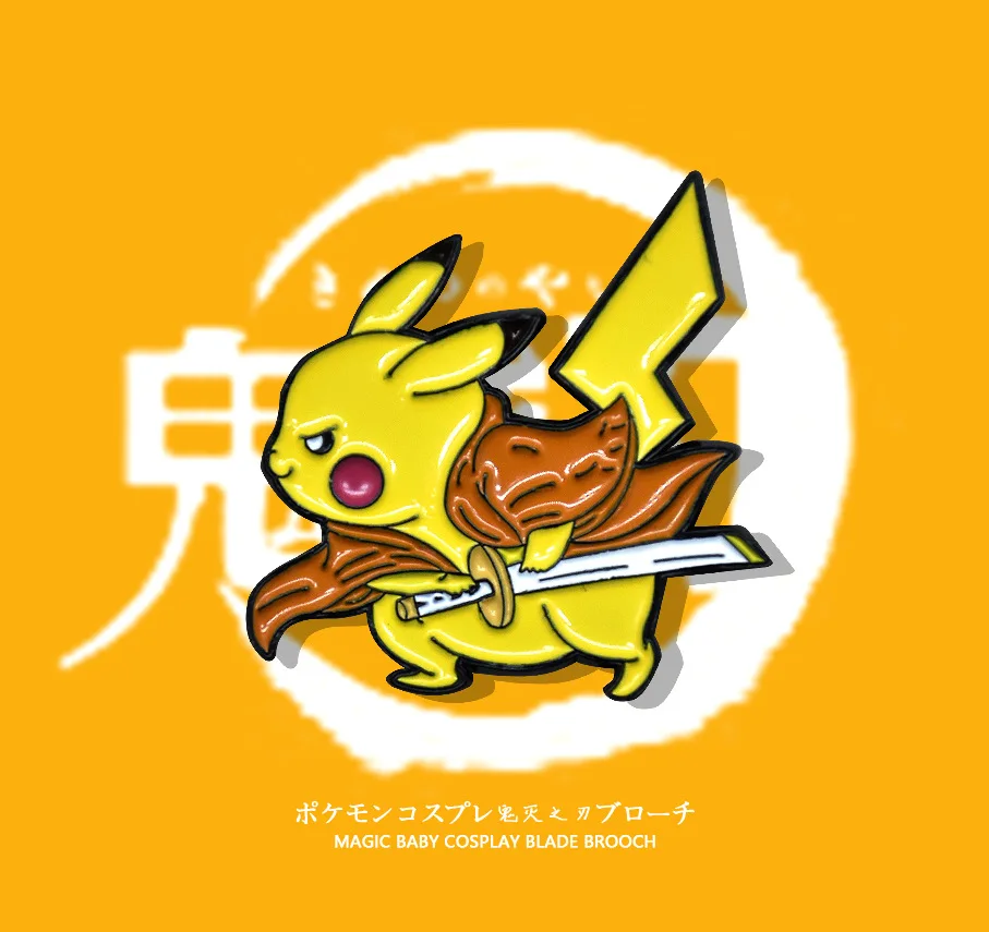 

Dear-you Anime Peripheral Brooch COS Ghost Slayer Badge Bag Decoration Kitchen Door Tanjiro Anime Accessories