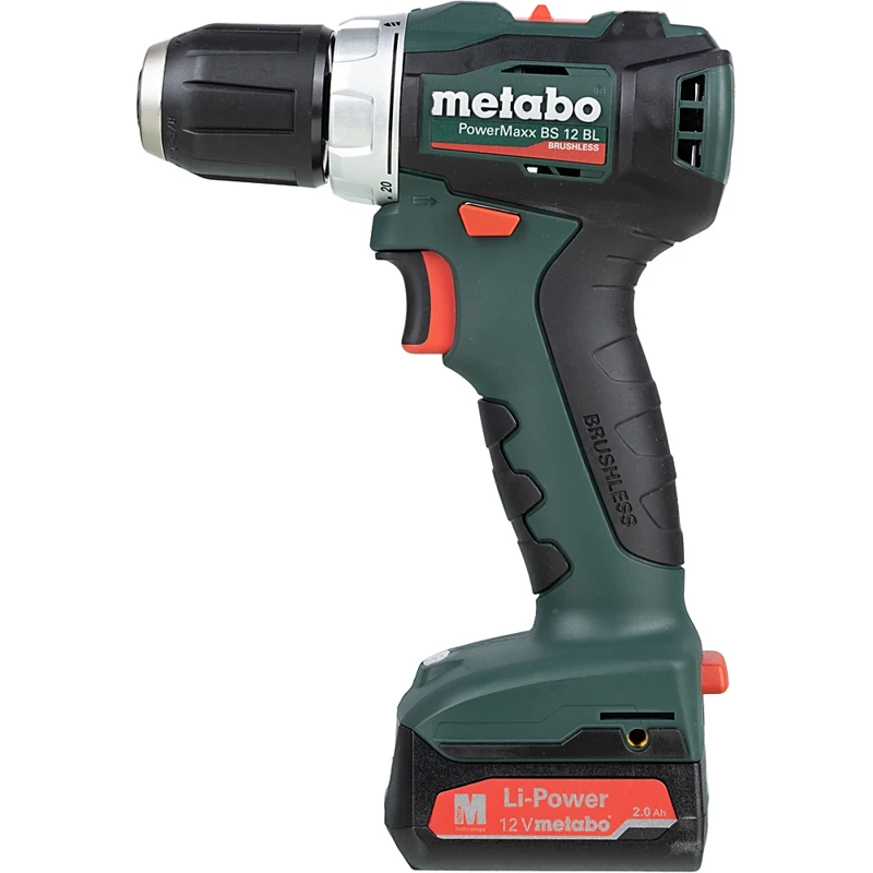 Дрель-шуруповерт METABO PowerMaxx BS 12 BL 2Ач с двумя аккумуляторами (601038500) | Инструменты
