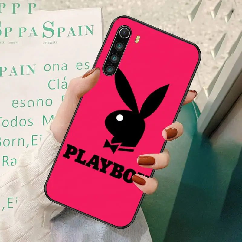 

Black Soft Silicone Playboys Phone Case For Redmi 7 8 9 A K20 30 Pro Note 8 9 Pro 9s