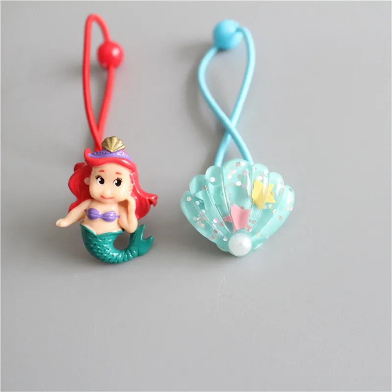 2 шт./компл. морская раковина Русалочка для девочек резинка волос с жемчужинами
