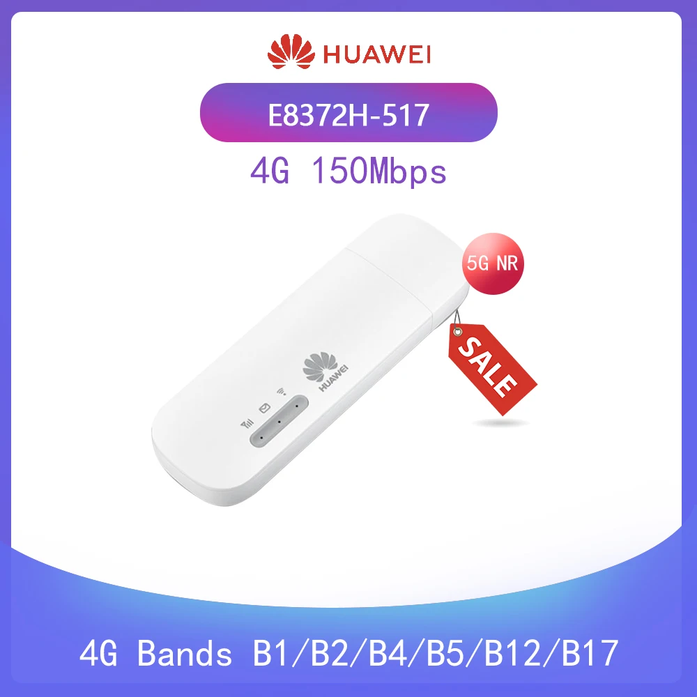 Разблокированный Huawei E8372 4G FDD Band B1/B2/B4/B5/B12/B17 поддержка 10 пользователей Wi Fi LTE модем