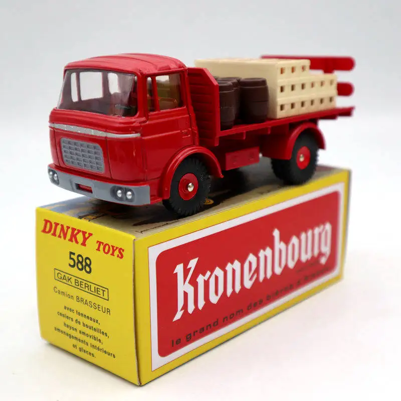 Атлас Dinky toys 588 Plateau Brasseur Berliet GAK Camion Red Diecast коллекция моделей| |