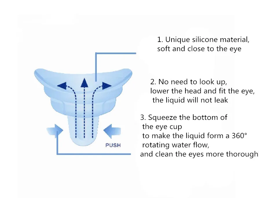Силиконовая чашка для мытья глаз 5 мл 1 пара | Спорт и развлечения