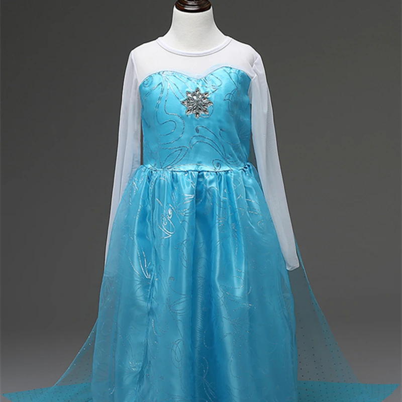 2021 платья для девочек платье Эльзы принцессы косплея по мотивам фильма вечерние