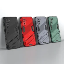 For Xiaomi Poco F3 Case Cover Poco X3 Pro M3 Shockproof TPU Bumper Table Stand Camera Protect Armor Hard PC Phone Case Poco F3