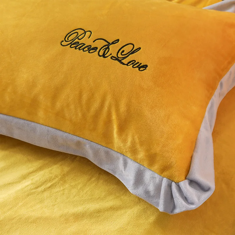 Постельное белье 3/4 шт. кристалл бархат пододеяльник набор плотные зимние теплые