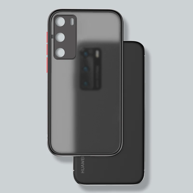 Shockproof Armor Matte Case For Huawei P50 P40 P30 Pro Mate 40 30 20 Pro For Huawei Nova 7 6 8SE Pro Clear Hard PC Cover