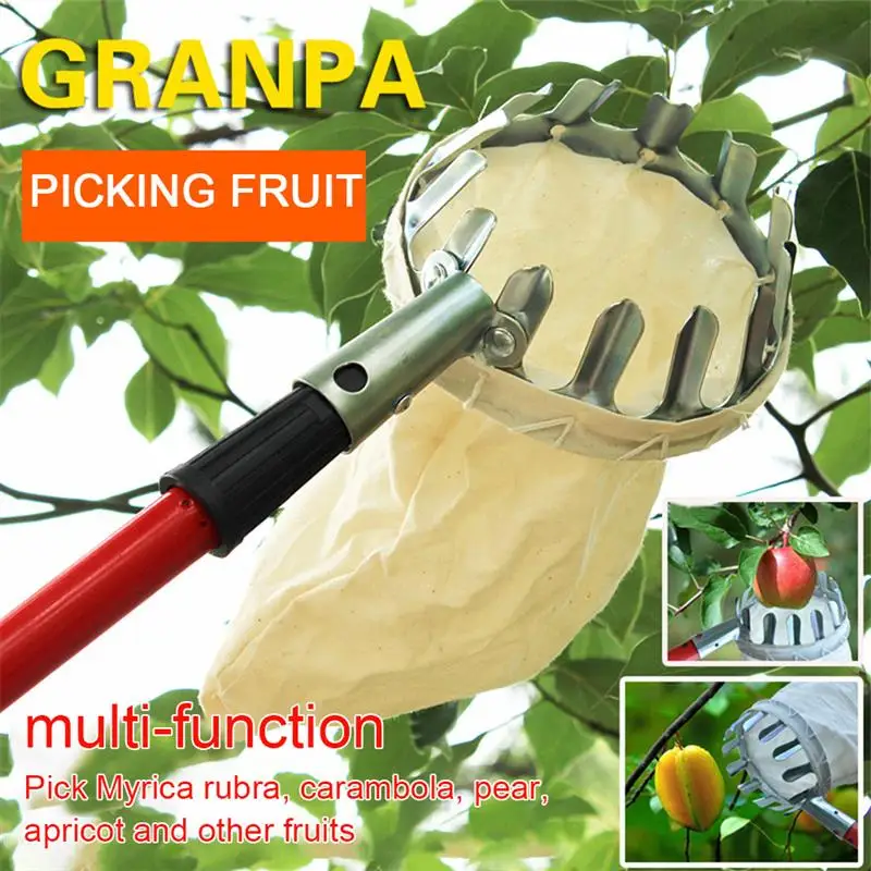 

Fruit Picker With Head Basket Collector Bags Portable Harvest Picking Catcher For Citrus Pear Peach Garden Farm Tool