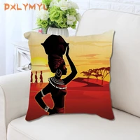 africa painting art african impression exotic decoration style sofa throw pillow cover cotton linen decorative cushion cover