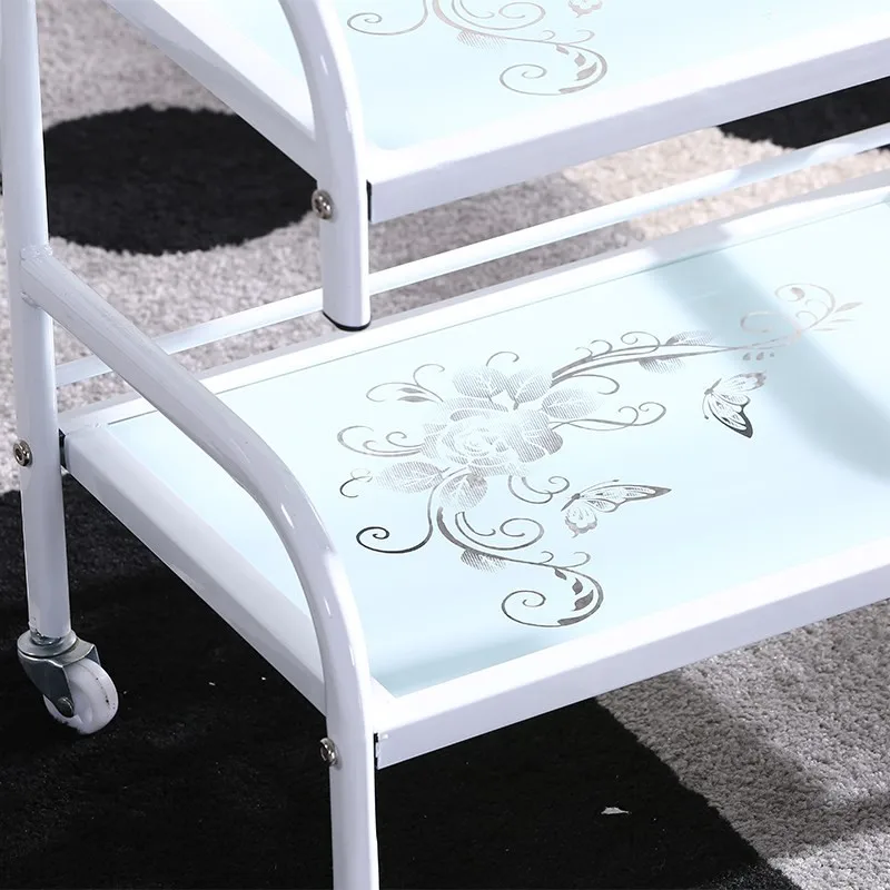 Тележка для салона красоты трехуровневая полка с выдвижным ящиком тележка