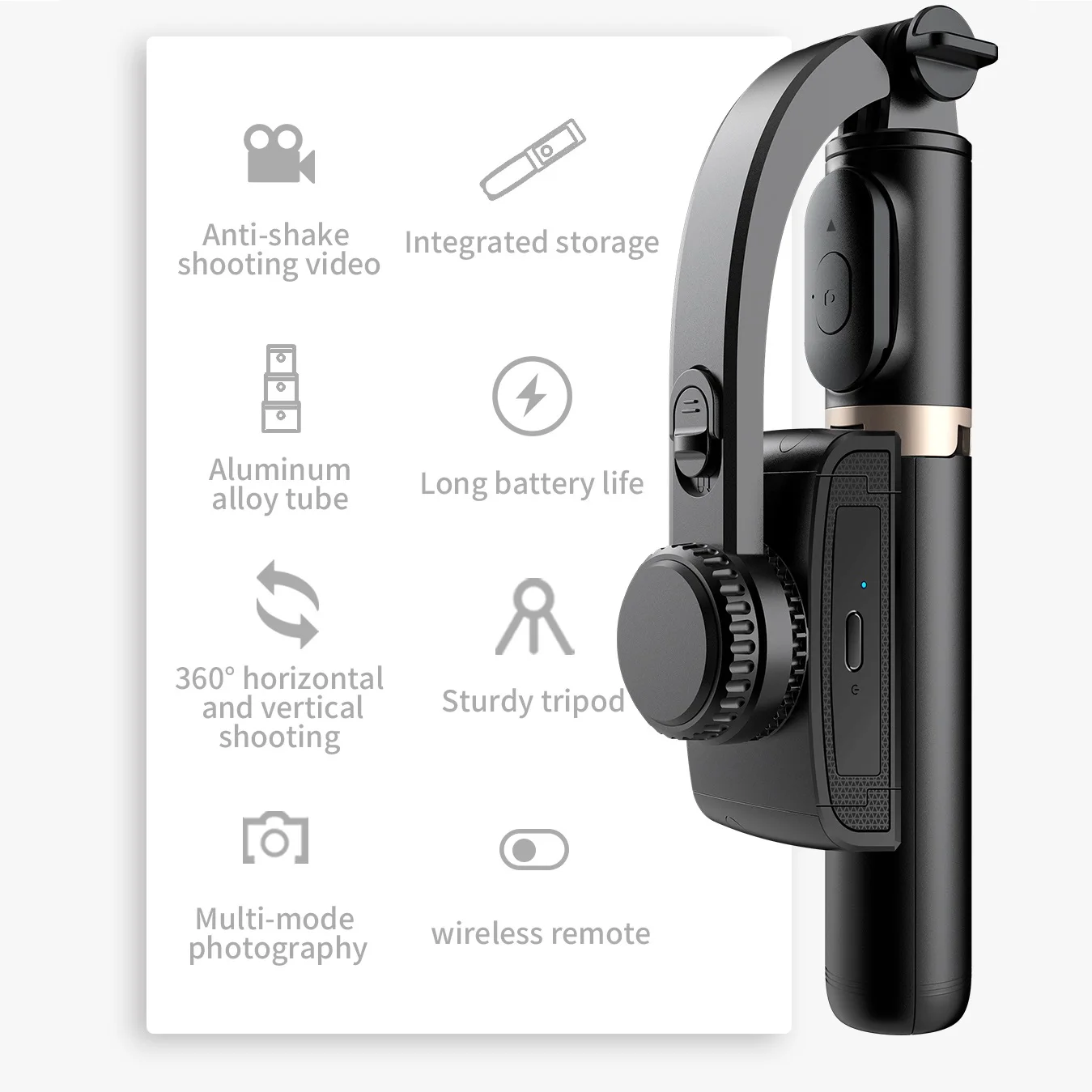 Ручной шарнирный стабилизатор FANGTUOSI селфи палка держатель для смартфона