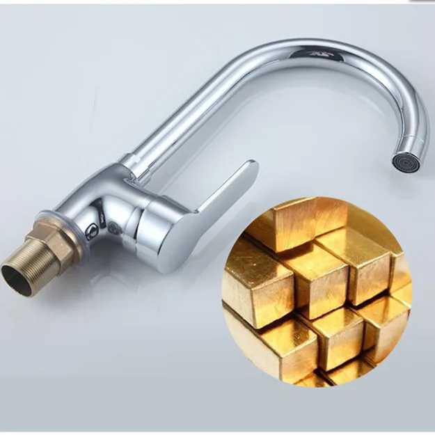 Хромированный кухонный смеситель senduk кран для горячей и холодной воды