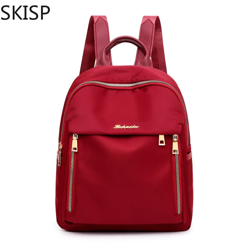 Красный рюкзак женский многофункциональный из ткани Оксфорд повседневная