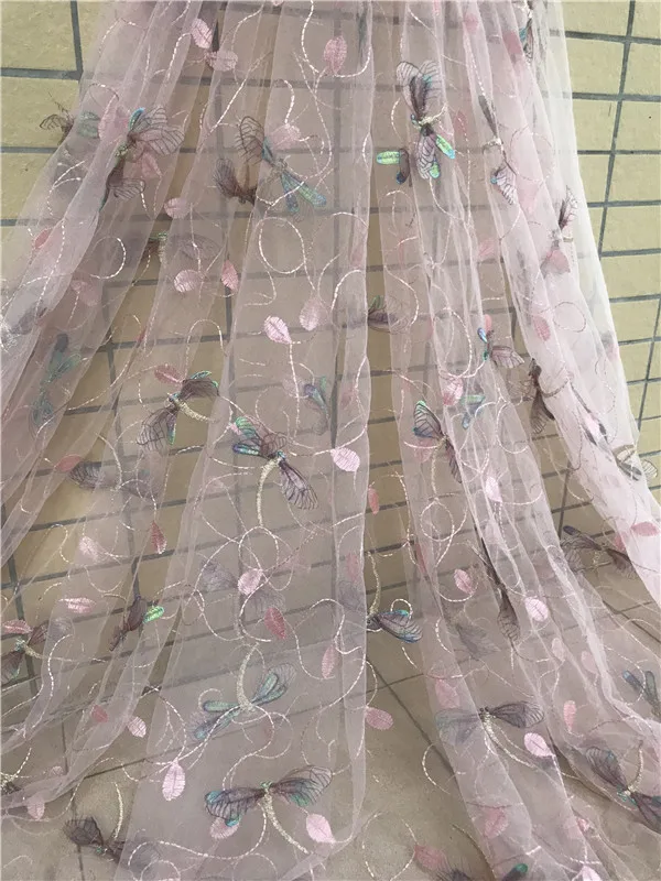 

Вышитая кружевная ткань, африканская французская сетчатая кружевная ткань, Женская Высококачественная для вечернего платья