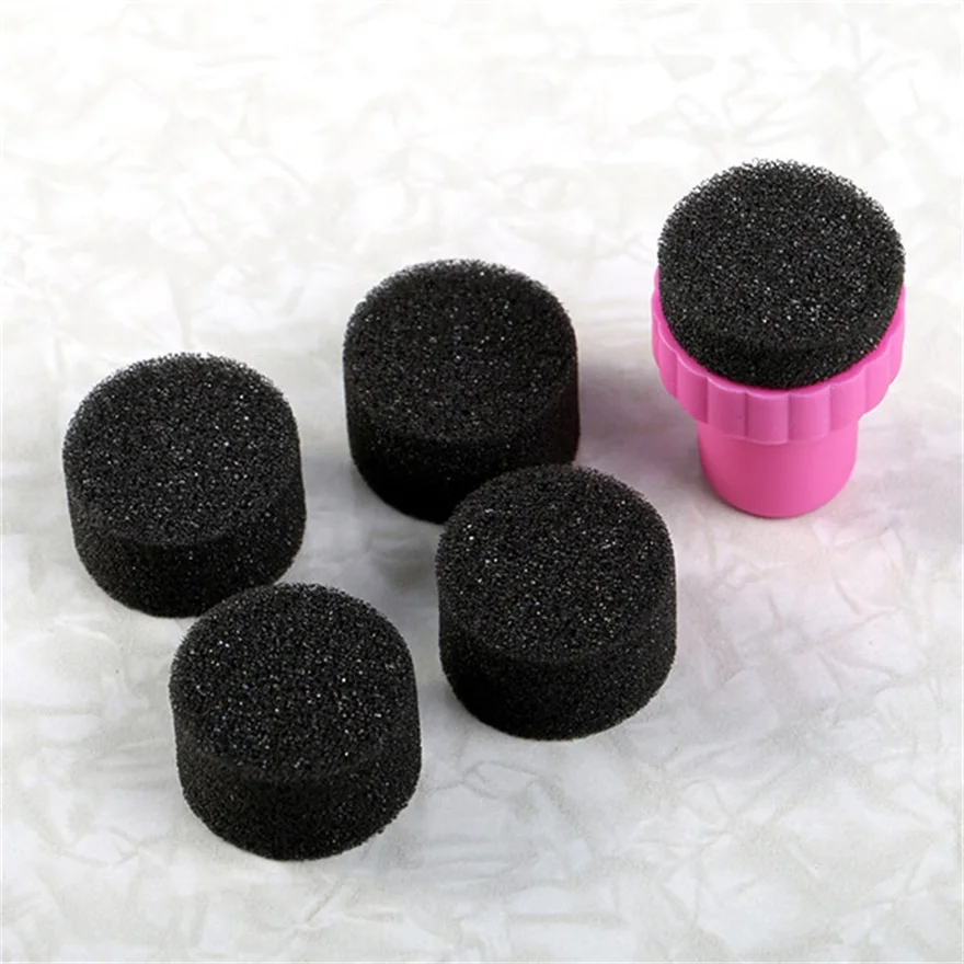 Из 2 предметов LOT дизайн ногтей Губка штамповки шаблон передачи маникюр с