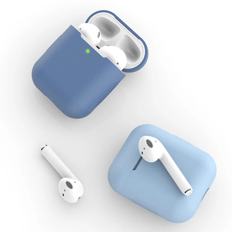Мягкий силиконовый Bluetooth беспроводной чехол для наушников Airpods1 2nd защитный 1 и 2