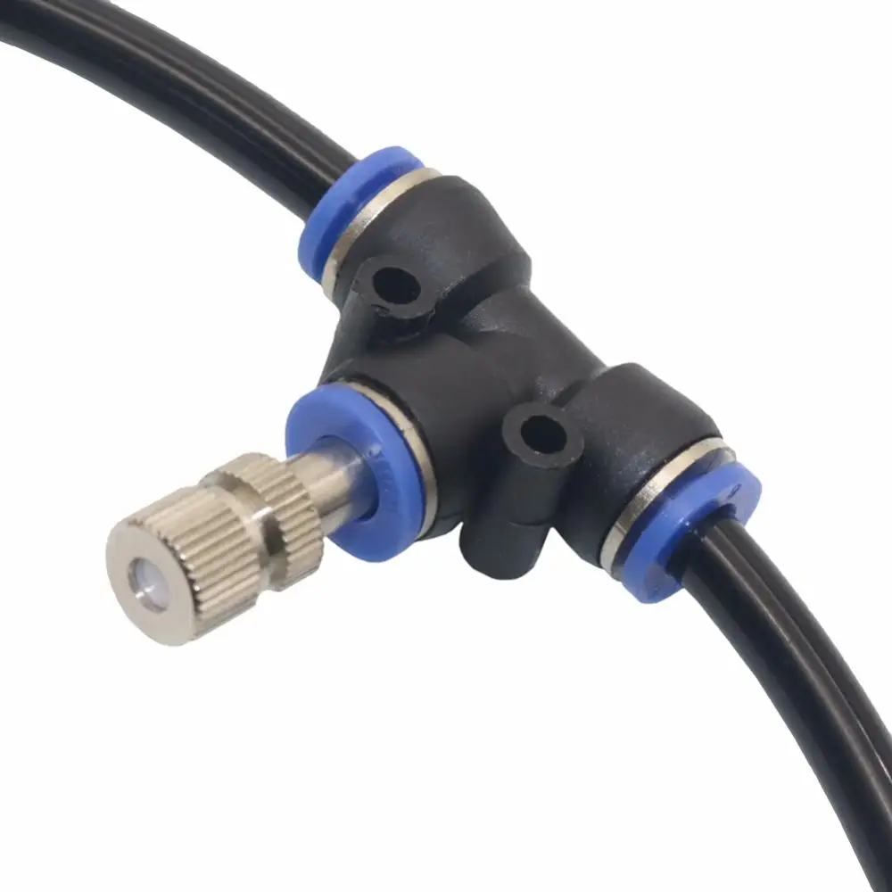 

6mm Low Pressure Fine Atomization Nozzles 0.1~0.6mm Brass Misting Sprayers Irrigation Disinfection Cooling Fog Nozzles 100Pcs