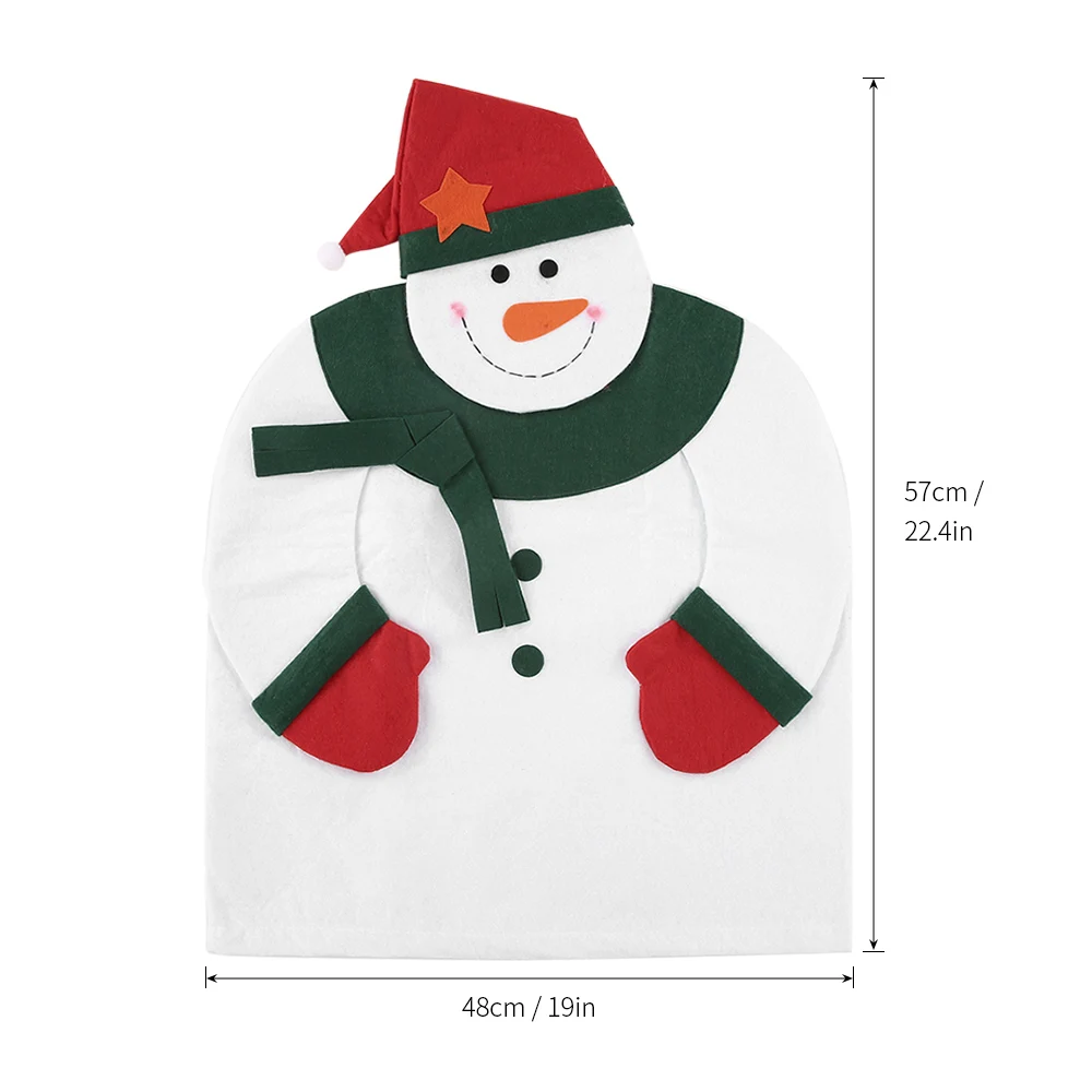 2 шт./компл. рождественские чехлы на спинку стула Снеговик Санта Рождество ужин