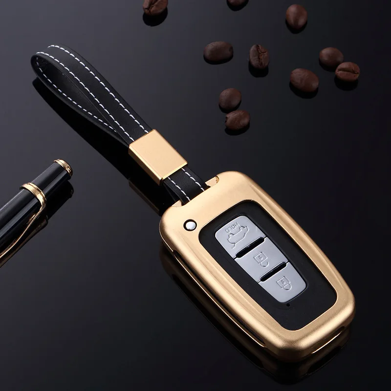 Элегантный алюминиевый сплав с ремнем ключ крышка чехол для Hyundai Solaris HB20 Veloster SR IX35