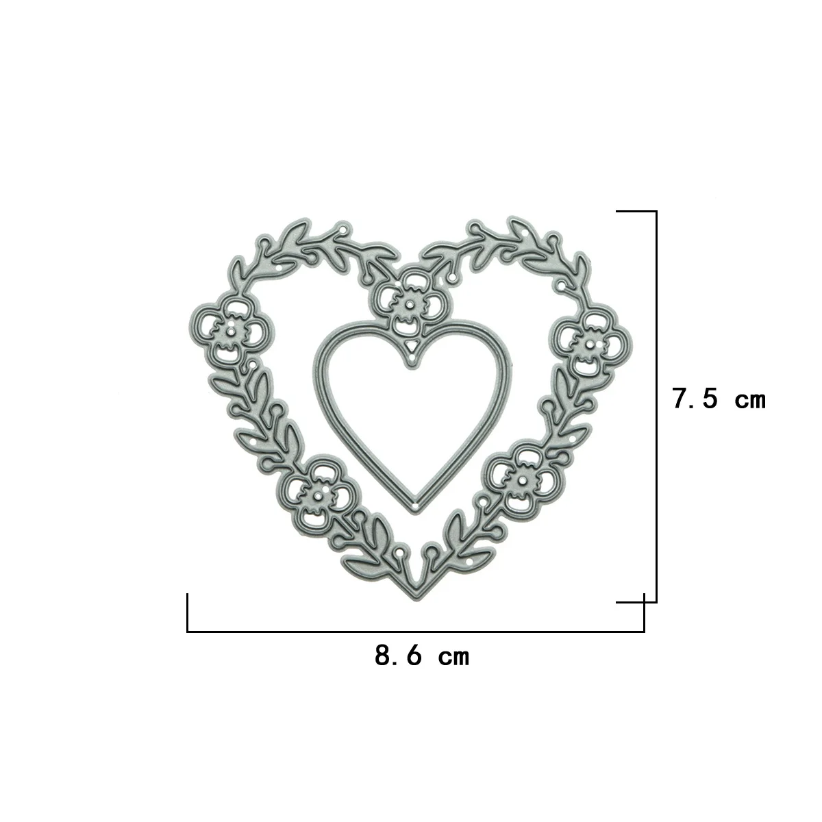 Металлические Вырубные штампы в форме сердца лоза скрапбукинг украшение для