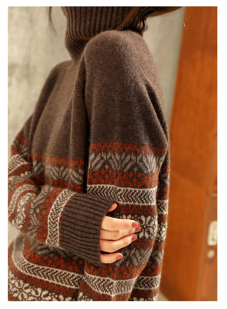 

Cashmere Sweater Women Turtleneck Women's Plus Size Knitted Turtleneck Winter Cashmere Sweater For Women Warm Sweaters Female