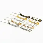 Серебристая брошка, 10 шт.лот, 15, 20, 25, 30, 35 мм