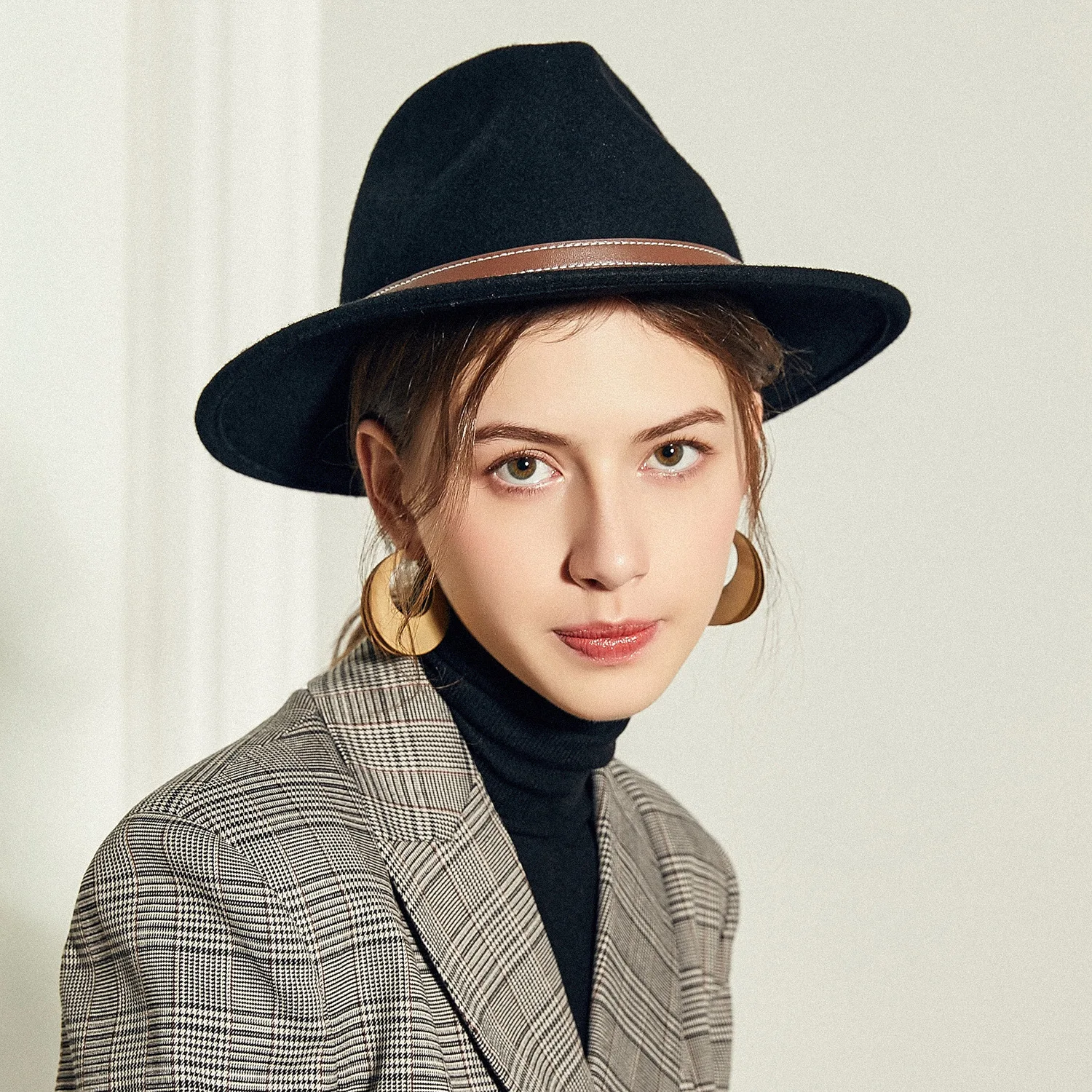 Осенне-зимняя шерстяная шляпа Flet для мужчин и женщин европейская федоральная