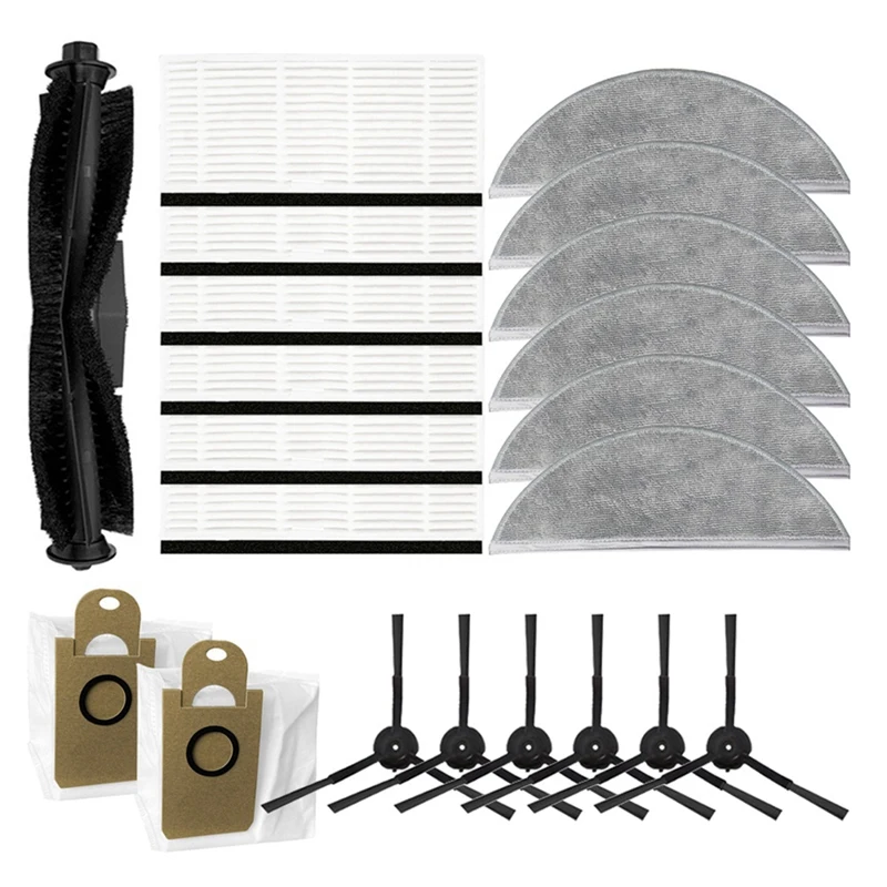

21Pcs Dust Bag Mop Cloth Side Brush Main Brush HEPA Filters Accessories for Lydsto R1 Robot Vacuum Cleaner Spare Parts