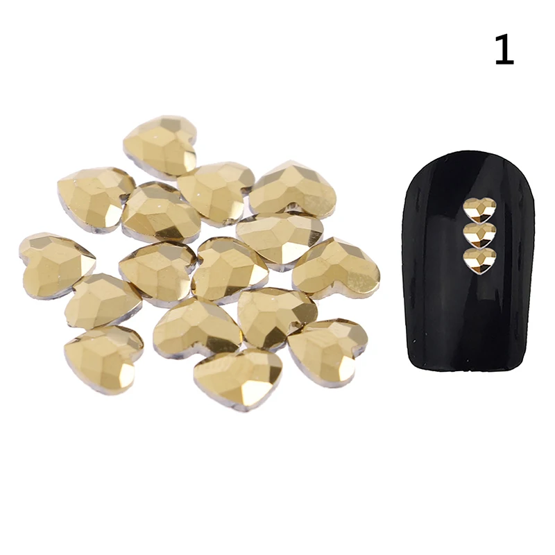 20 шт Золото Ретро дизайн стеклянные стразы кристаллы для ногтей алмаз СТРАЗА под