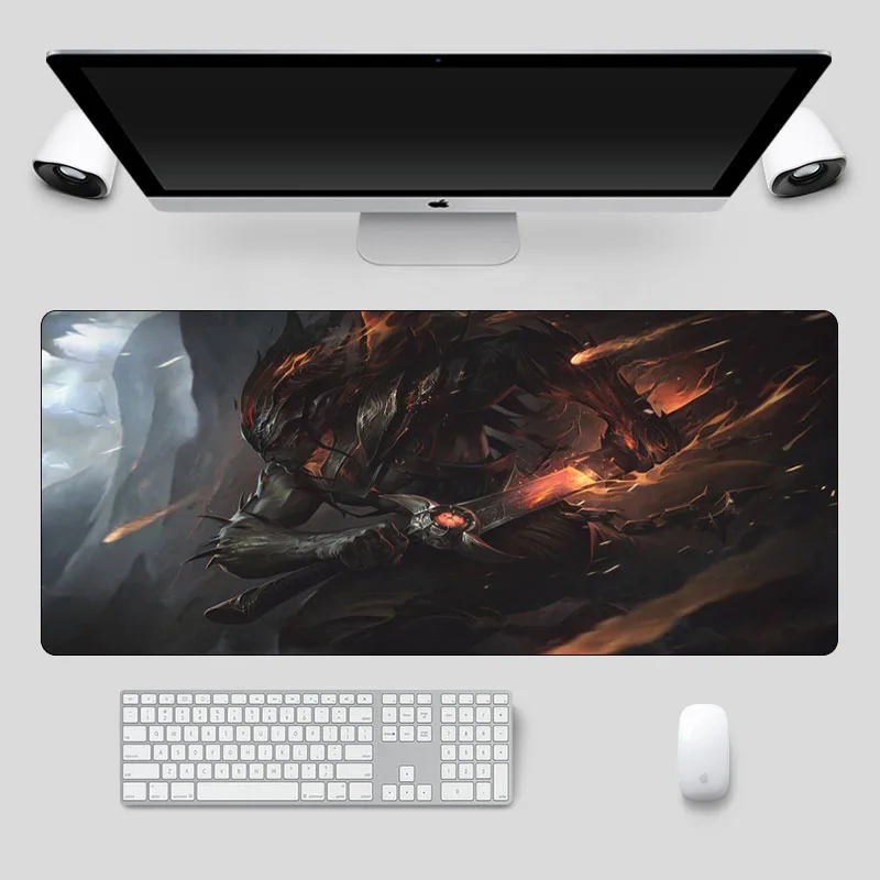 Модный игровой коврик для мыши Yasuo 70x30 см большой резиновый с фиксируемыми краями
