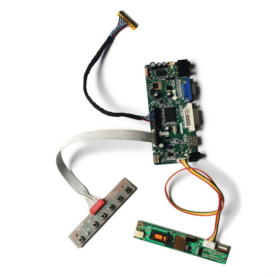 

30-контактный LVDS ДЛЯ LP171WP4/LP154WP1/LP141WP1 1440*900 экран 1 с холодным катодом (CCFL) M.NT68676 дисплей плата контроллера DIY kit VGA + DVI