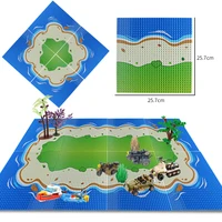 3232dots classic island seaside baseplate compatible all brand diy building blocks base plate bricks toys for children gift