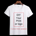 Фабричная профессиональная футболка с пользовательским принтом, унисекс, сделай сам, фото, логотип, бренд, топ, хлопковая футболка для мужчин