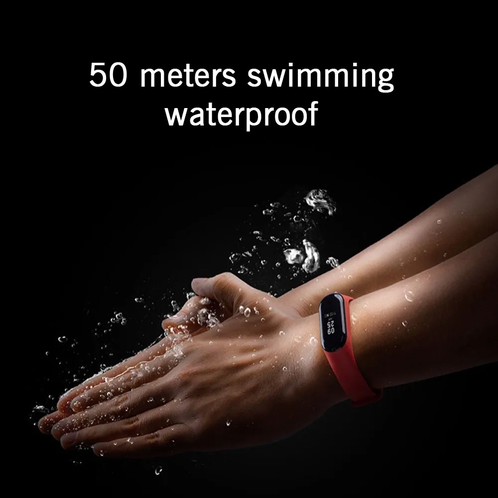 Умный Браслет Xiaomi Mi Band 3 цвета AMOLED экран Bluetooth водонепроницаемый | Электроника