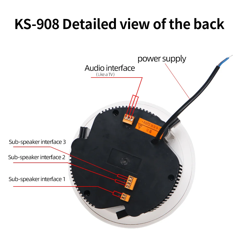 Потолочный Bluetooth-динамик 30 Вт Бескаркасный потолочный громкоговоритель