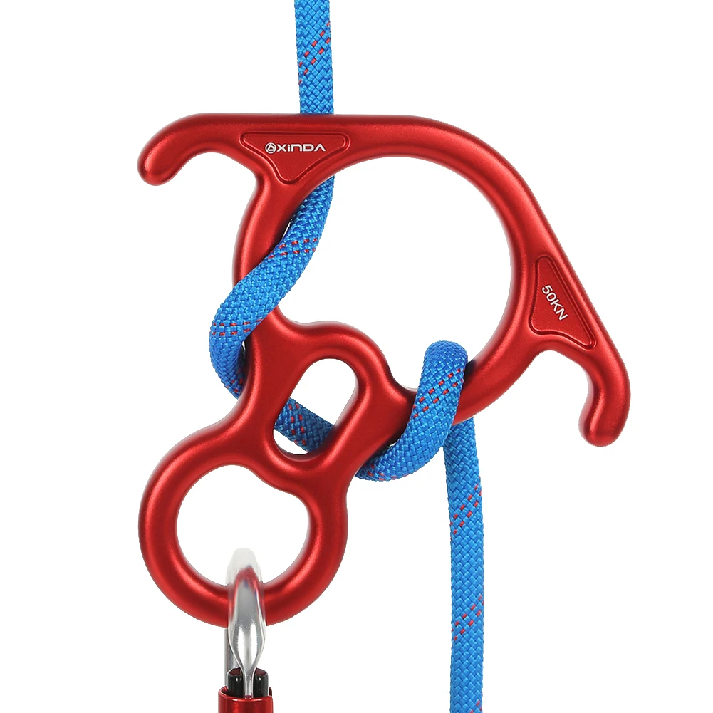 Xinda 50KN скалолазание карабин Рок альпинизм 8 слово кольцо Спуск устройство