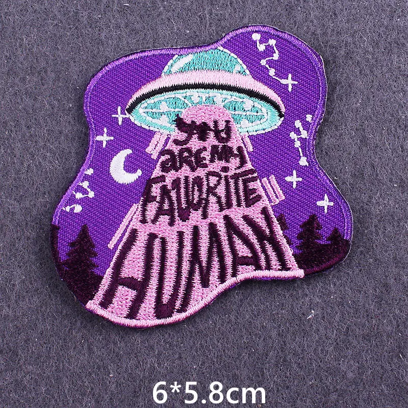 Космические пришельцы патч НЛО значки нашивки на куртке Одежда DIY мультфильм