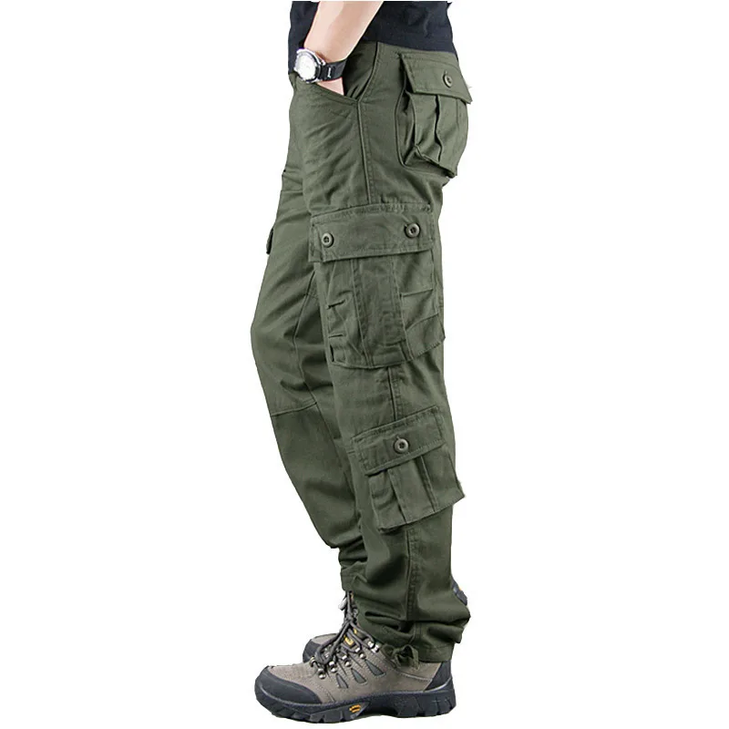 

2021 Spring and Summer New Men's Overalls Straight Casual Pants Loose Pants Men's Long Pants Outdoor Big Pocket Pants
