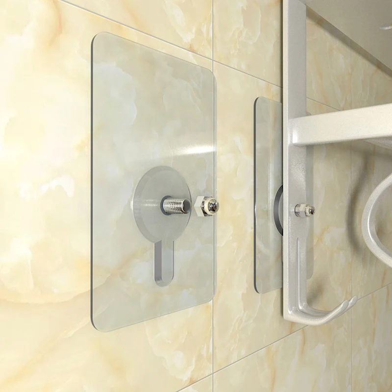 

Strong Kitchen Hook Self Adhesive Transparent Punch-free Storage Hanging Door Wall Hangers Hooks Bathroom Accessories Supplies