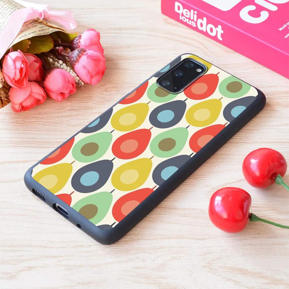 

For Samsung Galaxy Orla Kiely Inspired Avocado Print Soft Matt Phone Case