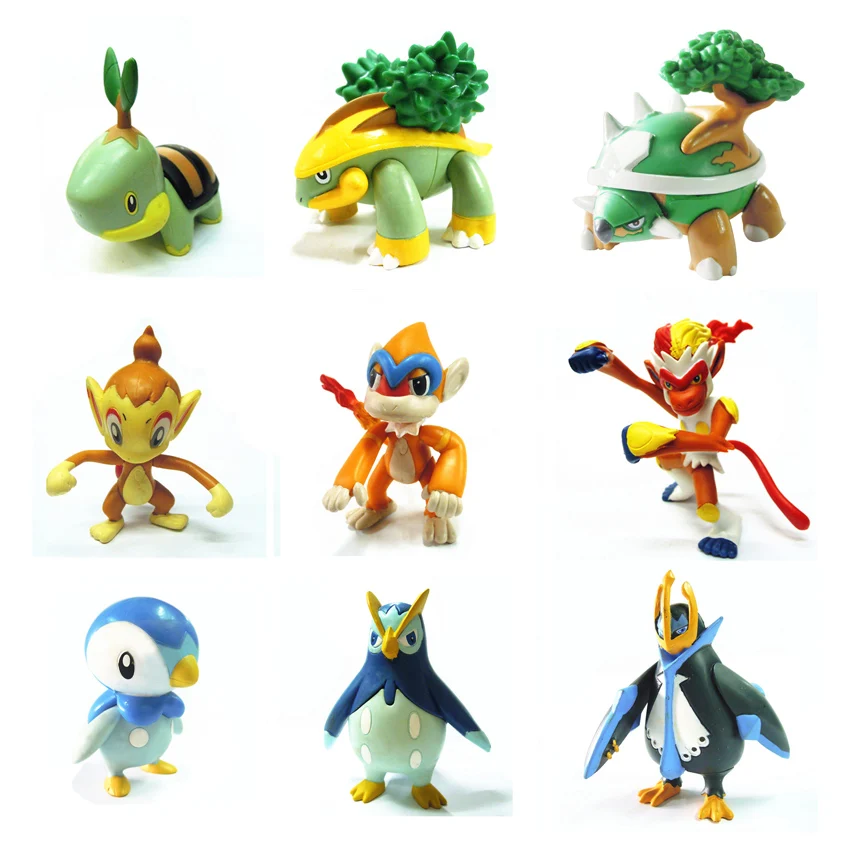 Покемон гротл Torterra chimcharmonferno Infernape Piplup фигурки модели периферийные украшения -