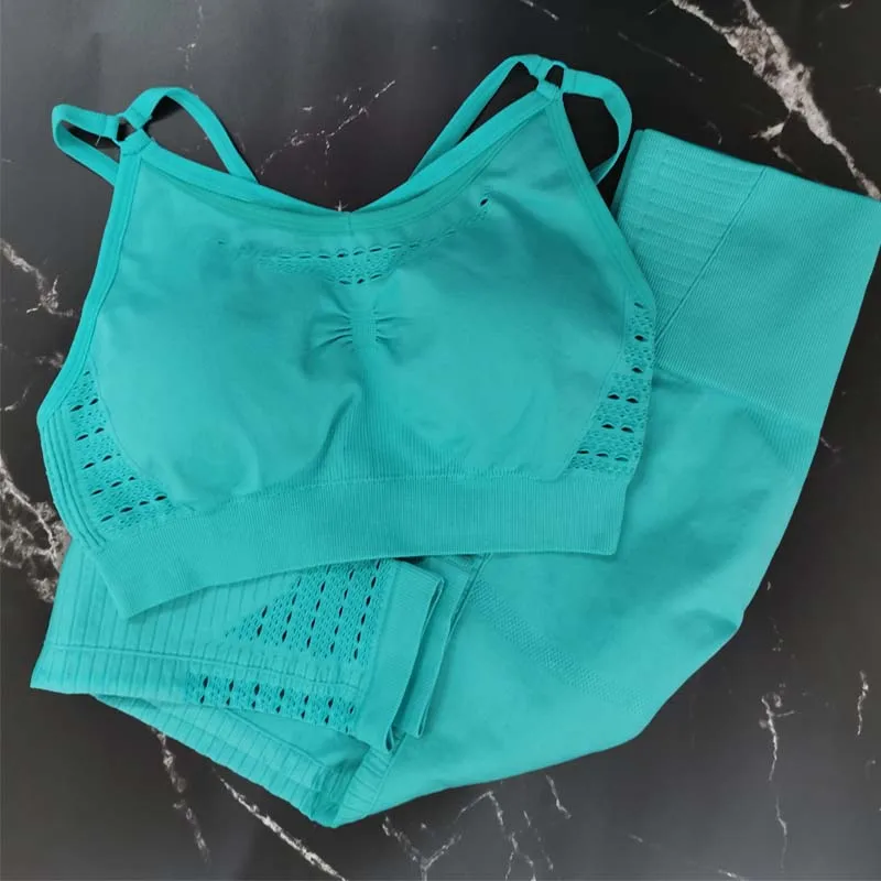 Комплект спортивный женский для фитнеса бесшовный с эффектом пуш-ап | Спорт и