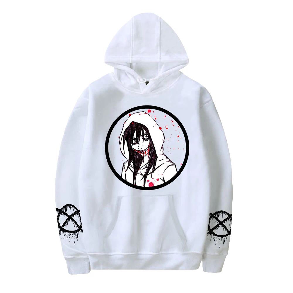 Мужская одежда мужская кавайная толстовка с капюшоном ужасная Толстовка принтом