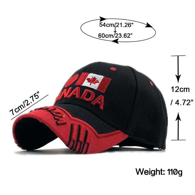 Бейсболка Gorras Мужская/женская с вышивкой в виде канадского флага | Аксессуары для